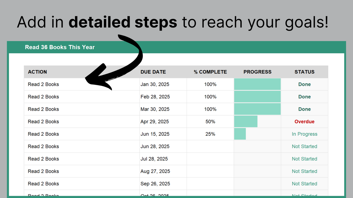 Excel Action Plan