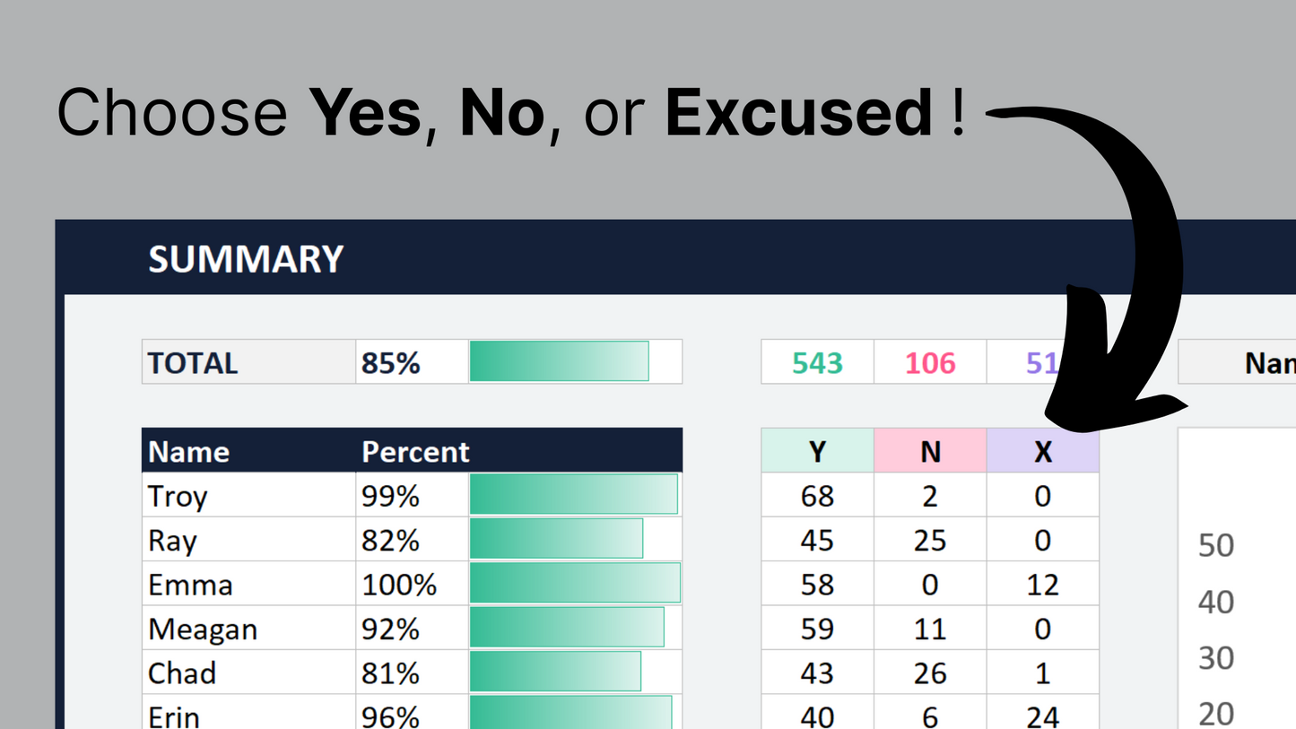 Excel Attendance Tracker