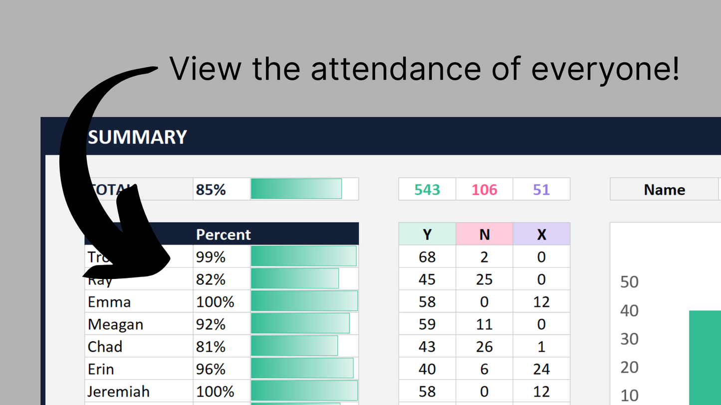 Excel Attendance Tracker