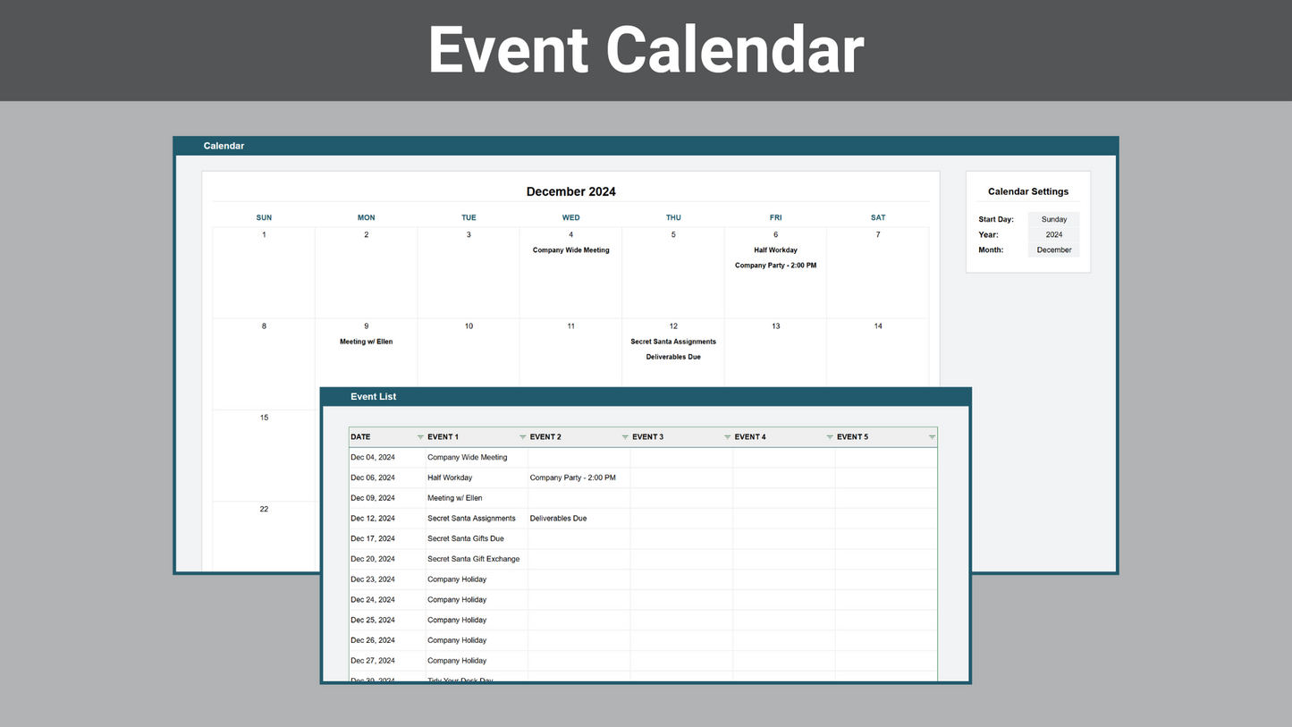 Google Sheets Personal Organization Bundle