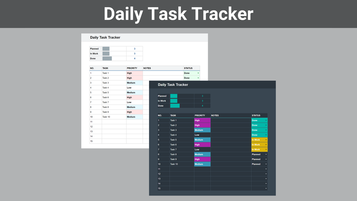 Google Sheets Task Management Bundle | Pro
