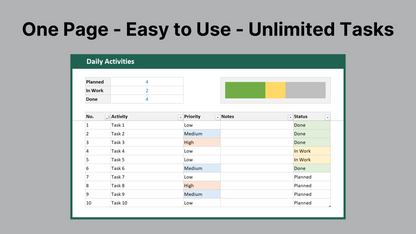 Excel Daily Activity Tracker