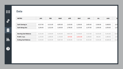 Excel Cash Flow Dashboard