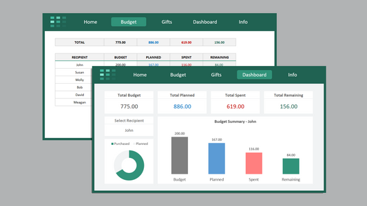 Excel Christmas Budget