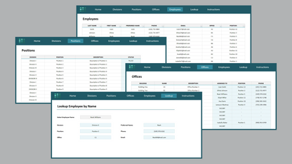 Excel Employee Directory