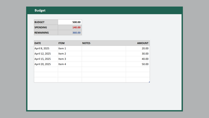 Excel Event Planner