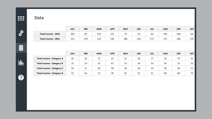 Excel Income Dashboard