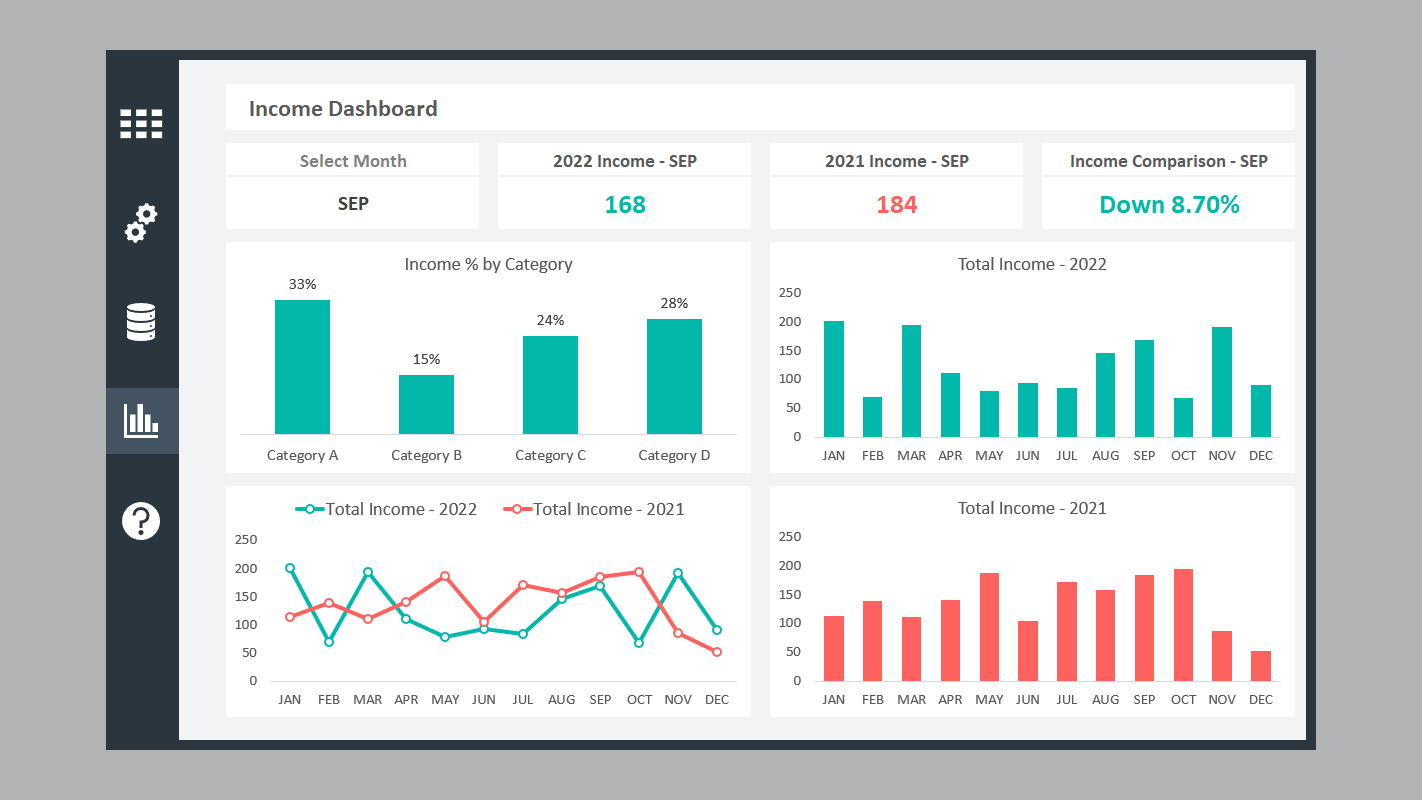 Excel Income Dashboard