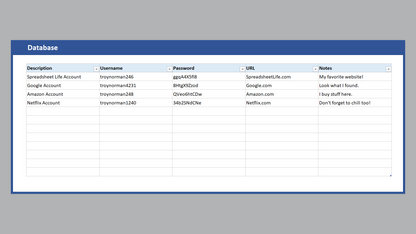 Excel Password Keeper