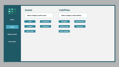 Excel Personal Balance Sheet