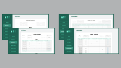 Excel Printable Timesheet