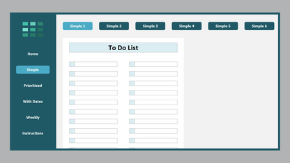 Excel Printable To-Do List