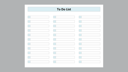 Excel Printable To-Do List