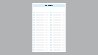 Excel Printable To-Do List