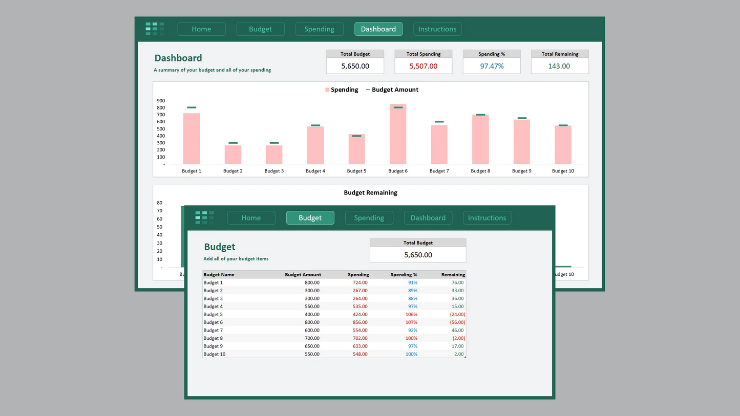 Excel Quick Budget