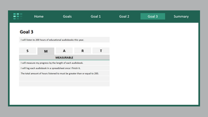 Excel SMART Goals