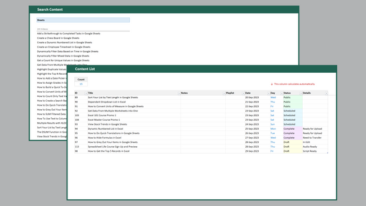 Excel Social Media Tracker