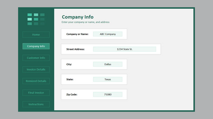 Excel Standard Invoice Template