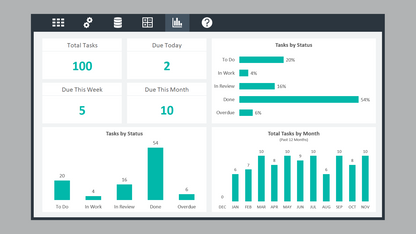 Excel Task Dashboard