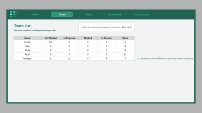 Excel Task Delegator Template