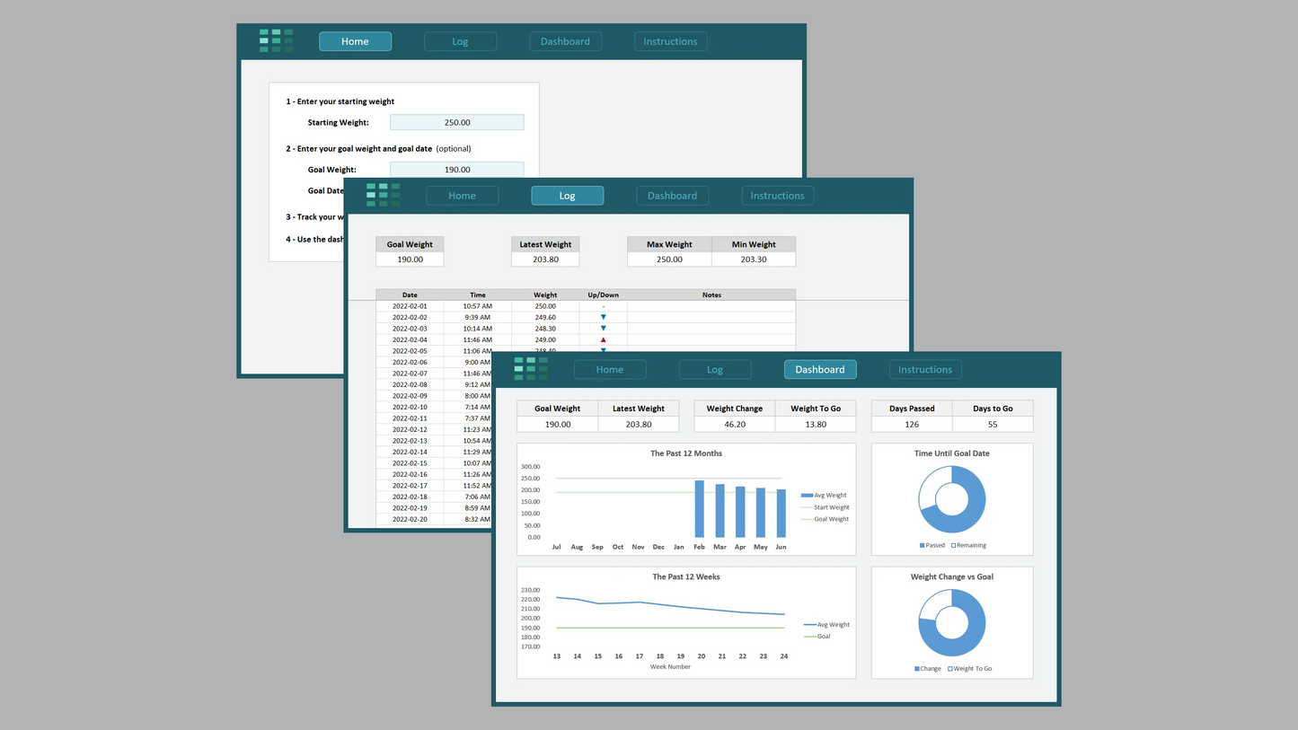 Excel Weight Log