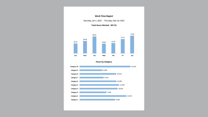 Excel Work Time Log