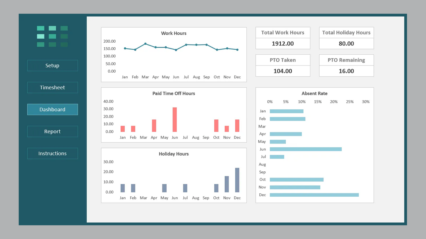 Excel Yearly Timesheet