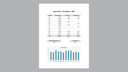 Excel Yearly Timesheet