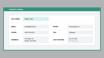 Google Sheets Address Book