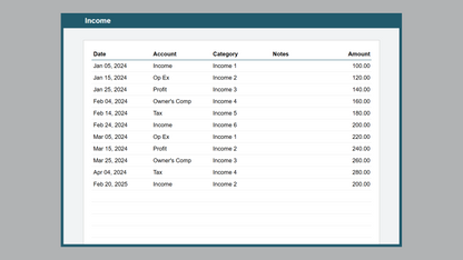 Google Sheets Cash Flow Manager