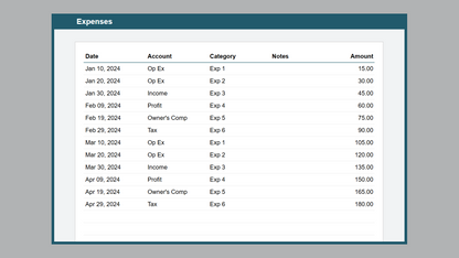 Google Sheets Cash Flow Manager