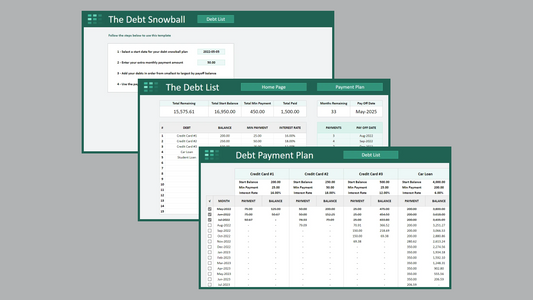 Google Sheets Debt Snowball