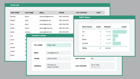 Google Sheets RSVP Tracker