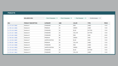 Google Sheets SKU Generator