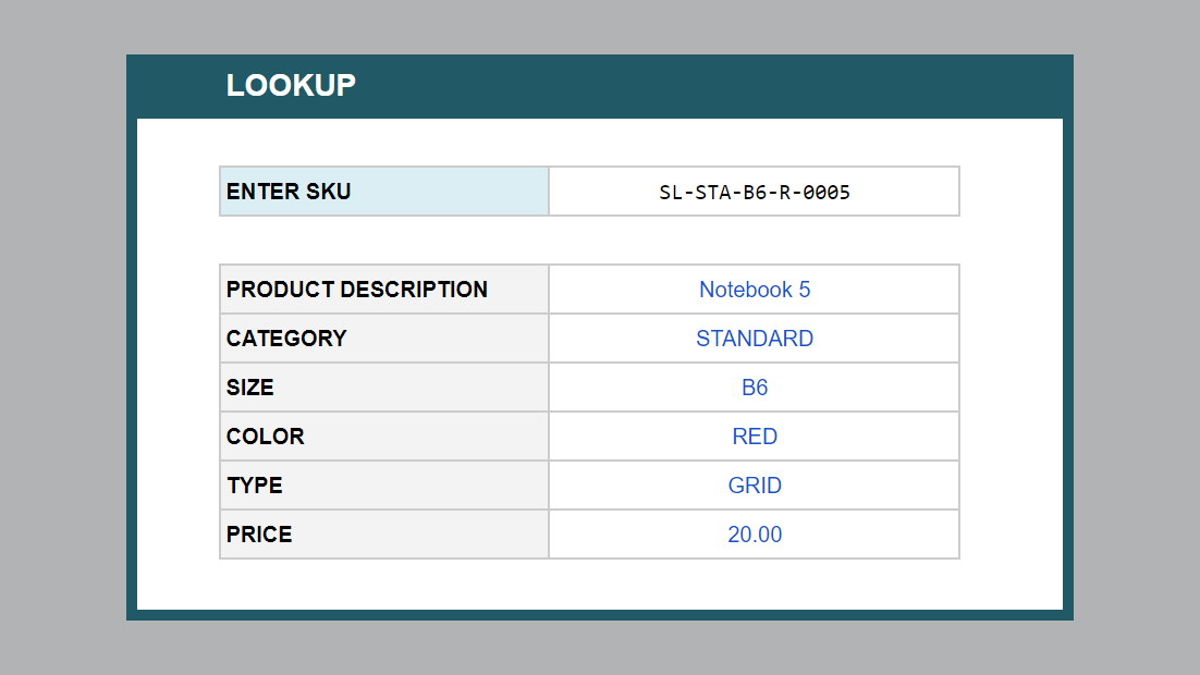 Google Sheets SKU Generator