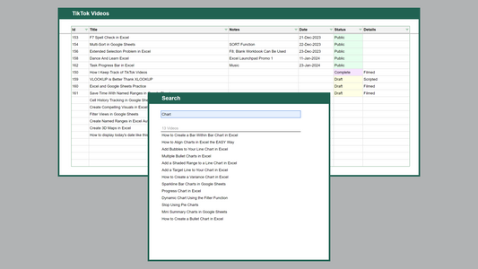 Google Sheets Social Media Tracker