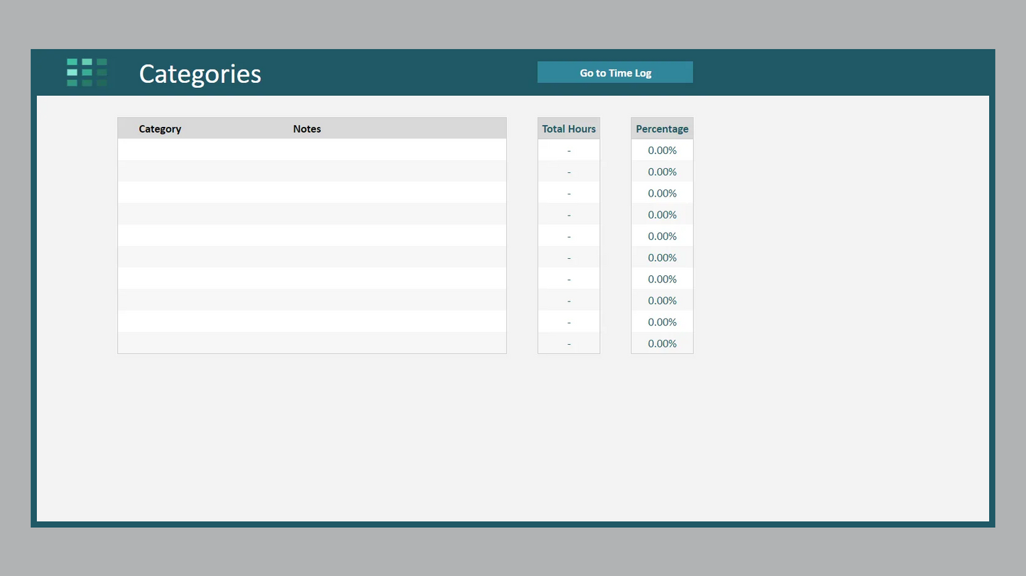 Google Sheets Time Log