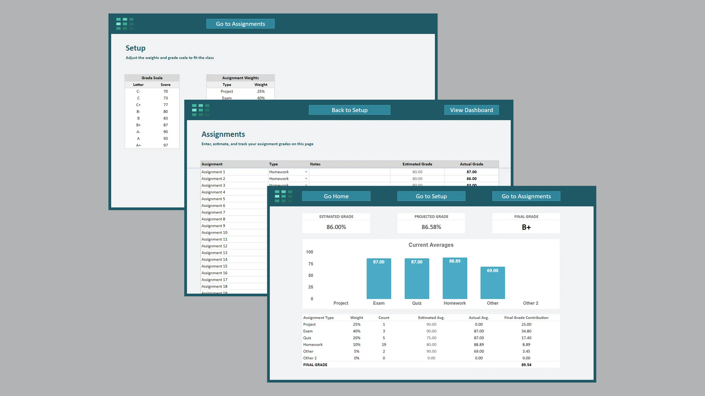 Google Sheets Grade Calculator