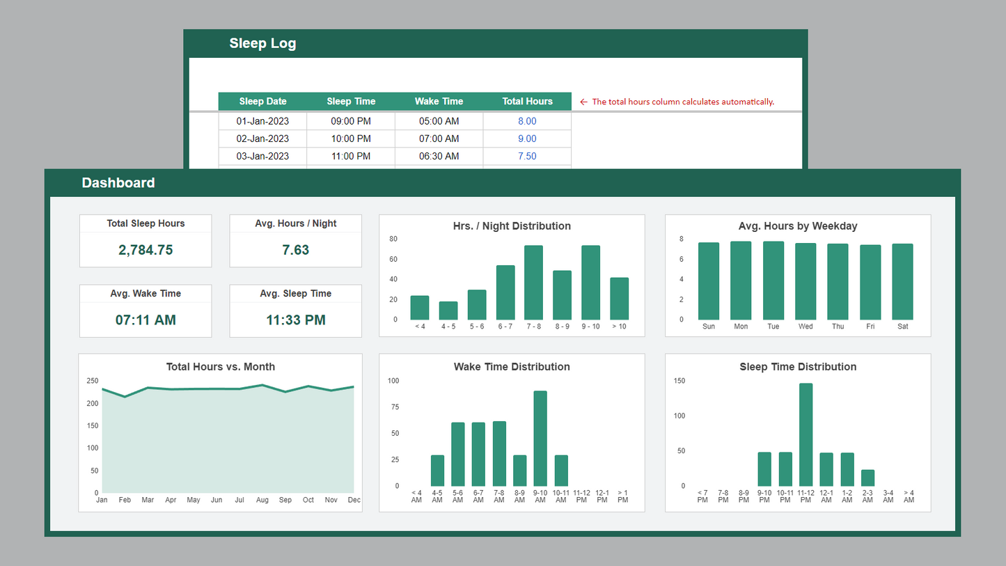 Google Sheets Sleep Log