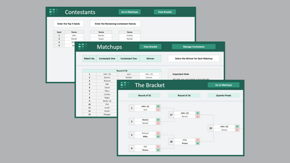 Google Sheets Tournament Bracket 32