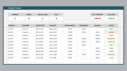 Google Sheets Invoice Tracker