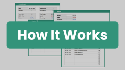 Google Sheets Event Planner
